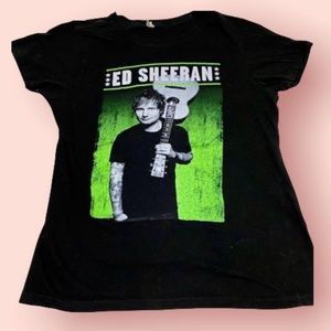 Ed Sheeran Black and Green Shirt